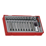 TengTools Socket Set 1/2 inch drive TX Bit 23pcs