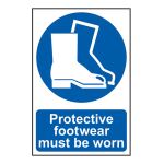 Protective footwear must be worn 200x300mm