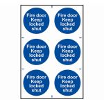 Fire door Keep locked shut 200x300mm