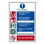 Fire action procedure Style 1 200x300mm