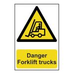 Danger Forklift  trucks - 200 x 300mm