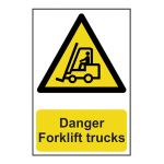 Danger Forklift trucks 200x300mm