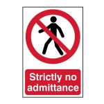 Strictly no admittance 200x300mm