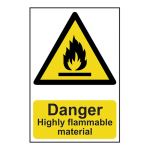 Danger Highly flammable material 200x300mm