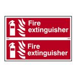 Fire extinguisher - 2  Signs 100 x 300mm
