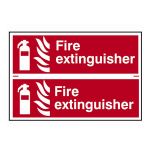 Fire extinguisher 2 Signs 100x300mm