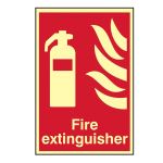 Fire extinguisher -  Photoluminescent