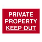 Private property  Keep out - 300 x 200mm