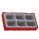 TengTools 6 Compartment Empty Storage Tray