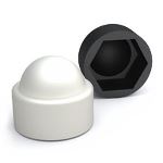Hexagon Nut Protection Caps | Black/White
