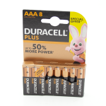 Duracell Plus AAA Batteries 8 Pack