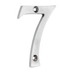 Door Numeral 7 - Satin Chrome