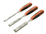 Bahco 3 Piece 424-P Wood Chisel Set | 12, 18 & 25MM | BAH424PS3