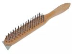 Faithfull Heavy-Duty Wire Scratch Brush With Scraper | 4 Row | FAI6804S