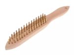 Faithfull Heavy-Duty Brass Wire Scratch Brush | 4 Row | FAI680B4