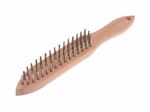 Faithfull Heavy-Duty Stainless Steel Wire Scratch Brush | 4 Row | FAI680S4