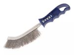 Faithfull Wire Scratch Brush | Stainless Steel | Blue Handle | FAIWBHANDSS