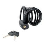 Black Self Coiling Keyed Cable | 1.8m x 8mm 