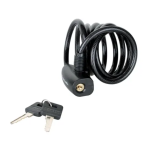 Black Self Coiling Keyed Cable 1.8m x 8mm 