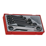 TengTools Wrench Set Ratchet Offset Ring 6pcs