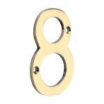 Door Numeral 8 - Polished Brass