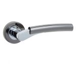 Dual Range Arkus Door Handle | Polished Chrome/Black Nickel