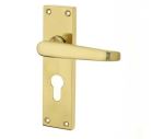 Victorian Straight Lever on Plate | Polished Brass