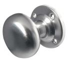 Kontrax Mushroom Mortice Door Knobs | Satin Chrome