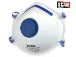 Scan Moulded Disposable Mask Valved FFP2 Protection (Pack of 3)