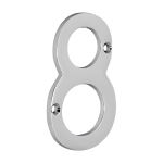 Door Numeral 8 - Polished Chrome 