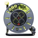 Masterplug Pro-XT | 50 Metres | Open Reel | 4 Sockets | 240V | OLU50134SLPX