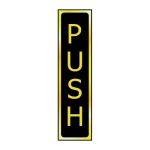 'Push' Sign Self Adhesive PVC Vertical 