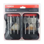 Timco Flat Wood Bit Set 7Pcs