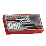 TengTools Socket Set 1/4 inch Drive 35 Pieces TT143512