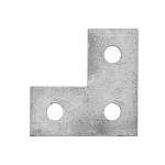 Flat L | 3 Hole Bracket | 86 x 86mm | HDG