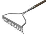 Prestige Garden Rake | Ash Handle | Stainless Steel 