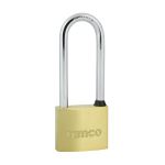 Timco Brass Padlock Long Shackle 40mm