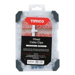 Timco | Mixed Tray - Cable Clips | 290 Pieces