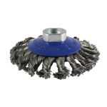 Angle Grinder Bevel Brush - Twisted Knot Stainless Steel | Timco | 100mm