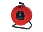 Faithfull Open Drum Cable Reel 240V 13A 2 Socket 50mtr