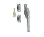 Modern Lockable Casement Fastener | Satin Chrome