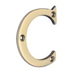 Door Letter C - Polished Brass