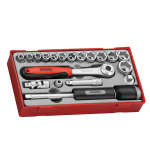 TengTools Socket Set 3/8 inch Drive 19 Pieces TT381912