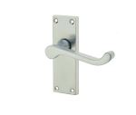 Victorian Scroll Latch Door Handle | Satin Chrome 