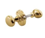Oval Rim Door Knobs | Polished Brass