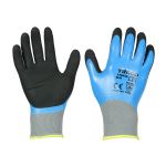 Timco Waterproof Grip Gloves Sandy Nitrile Foam Coated Polyester