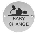 Stainless Steel Baby Change Symbol