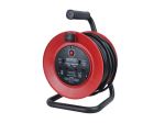 Faithfull Open Drum Cable Reel 240V 13A 2 Socket 25mtr