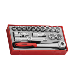 TengTools Socket Set 1/2 inch Drive 15 Pieces