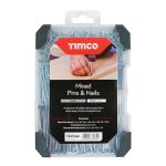 Timco Mixed Tray Pins & Nails Bright
